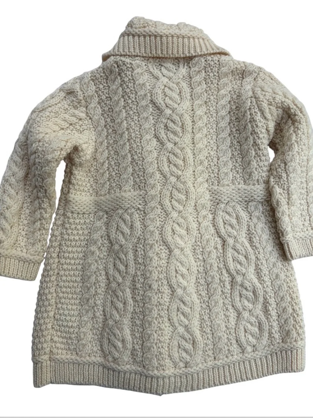 Double Breasted Aran 100% Wool  Kids Coat From Blarney woolen Mills Sz 3-4 Years